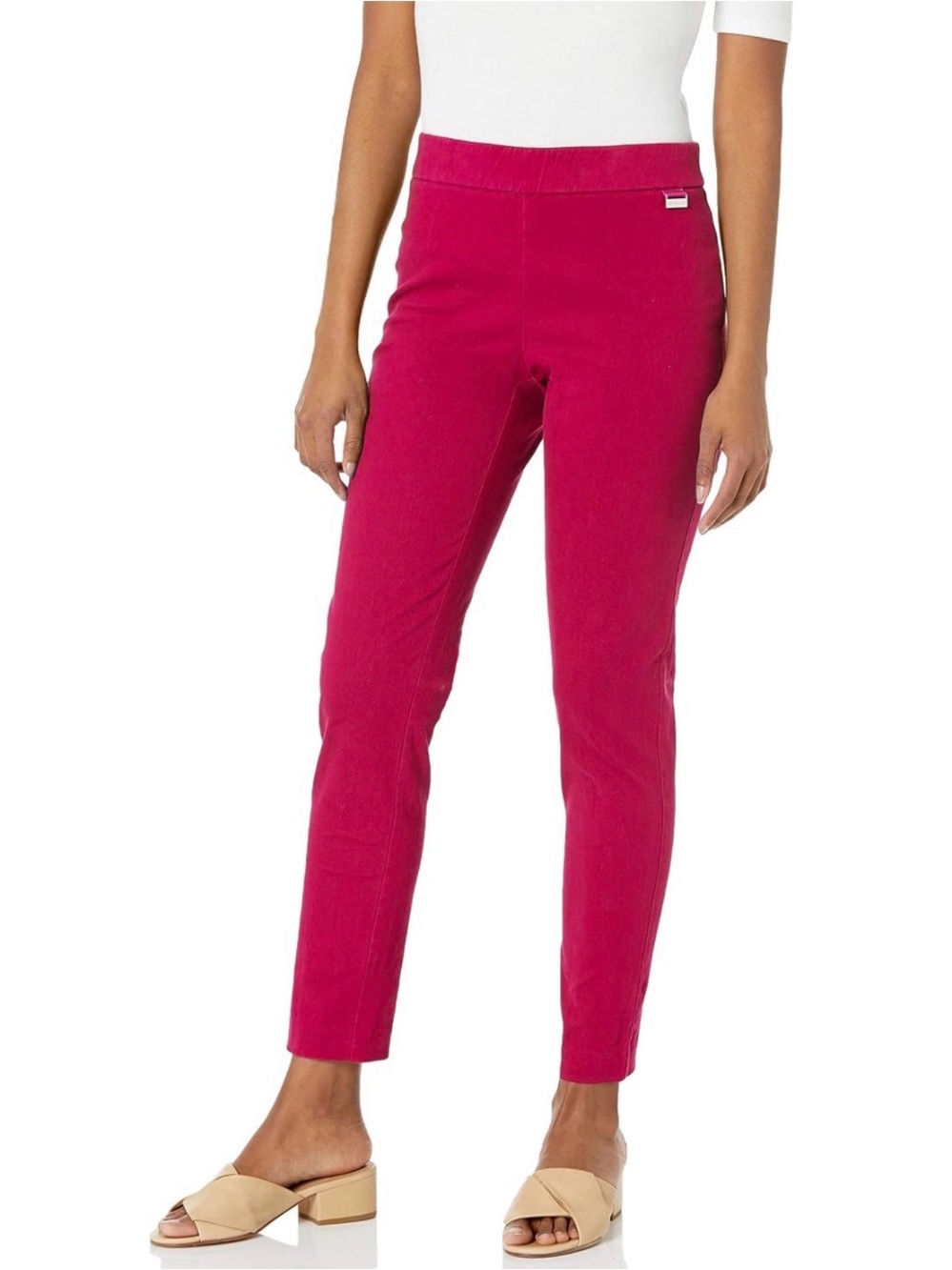 Calvin Klein Ankle Pull-On Pants - Fuchsia Pink